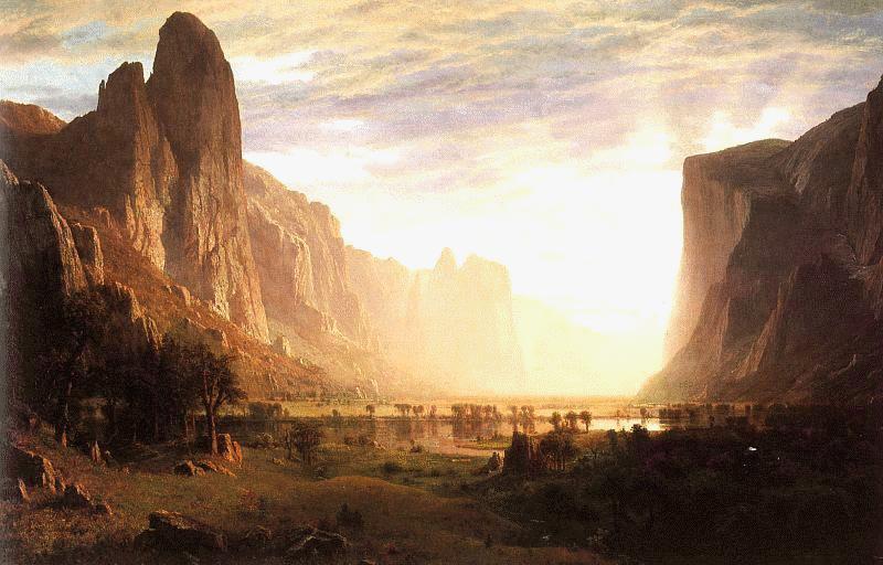 Albert Bierstadt Looking Down the Yosemite Valley, California China oil painting art